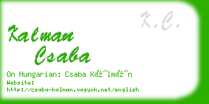 kalman csaba business card